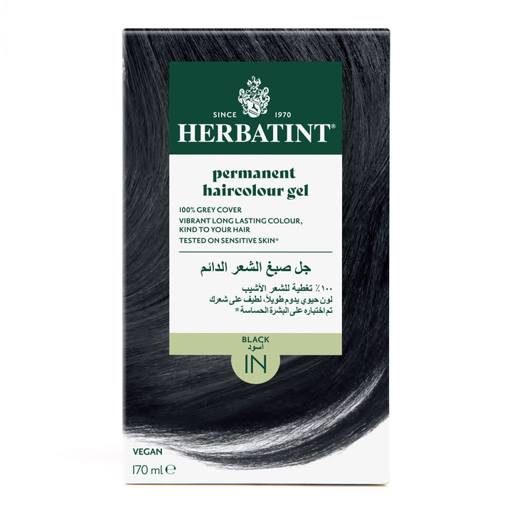 Permanent haircolour gel 1N Black Front