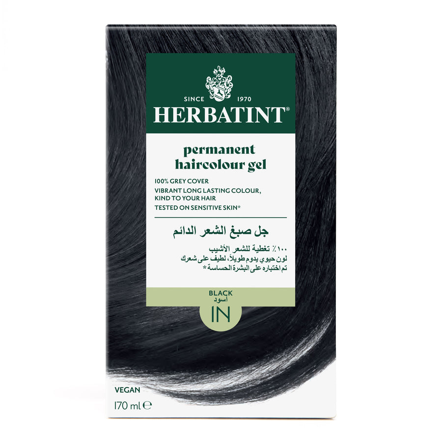 Permanent haircolour gel 1N Black Front