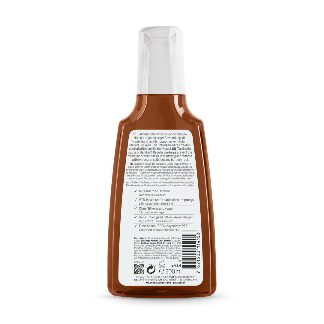 Rausch Coltsfoot Anti-Dandruff Shampoo - Natural Swiss Haircare - 200ml
