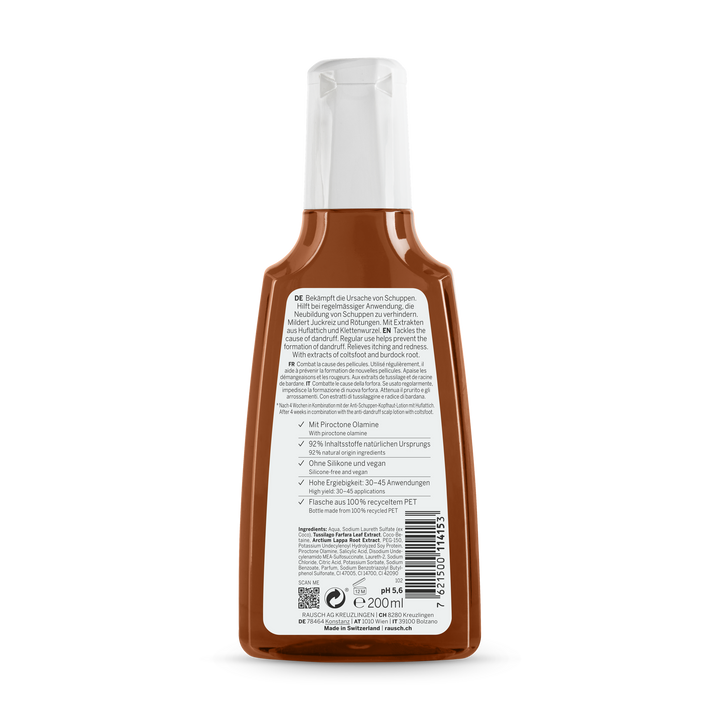 Rausch Coltsfoot Anti-Dandruff Shampoo - Natural Swiss Haircare - 200ml