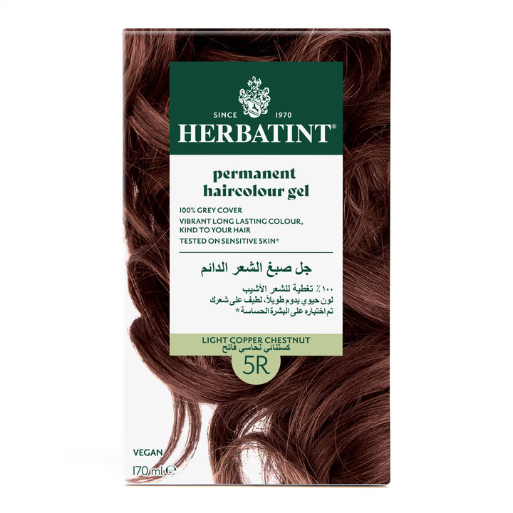 Herbatint Permanent Haircolor Gel 5R Light Copper Chestnut Front