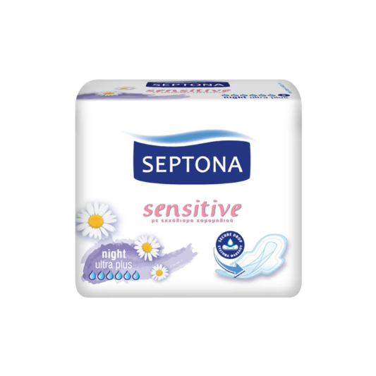 Septona Sanitary Napkins Sensitive Night 8Pcs