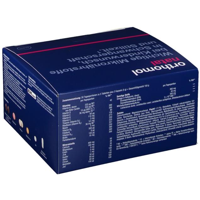 Orthomol natal supplement Rear